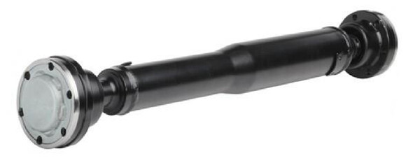 Direct Replacement Front Propshaft for Range Rover Sport, black automotive drivetrain component with circular ends.