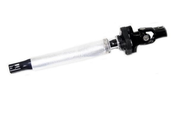 Direct Replacement Steering Column Lower Shaft with Universal Joint for Discovery 3/4 and Range Rover Sport (2004-2016), car steering column component with black and metallic parts.