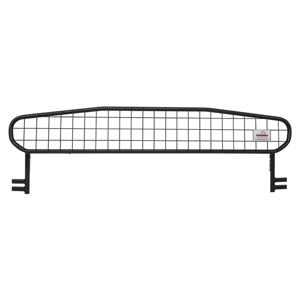 Britpart Dog Guard Half Height Mesh Type for Range Rover Evoque, black metal dog barrier with rectangular mesh design and mounting brackets