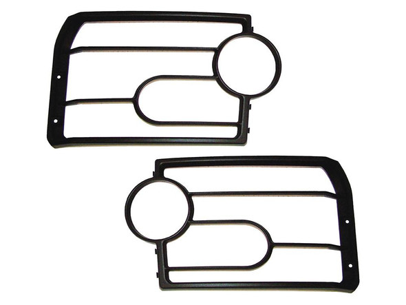Britpart Front Light Guards for Discovery 3, black protective metal guards for vehicle headlights and front grille. Britpart Front Light Guards for Discovery 3, black protective metal guards for vehicle headlights and front grille.