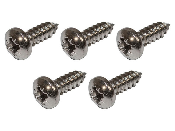 Britpart Side Intake Vent Stainless Steel Screw Fixing Kit for Defender, six stainless steel screws for securing side intake vents on Defender vehicles.