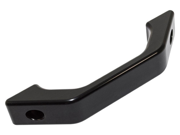 Britpart Black Aluminium Interior Door Handle for Defender, close-up of black aluminium door handle for Land Rover Defender