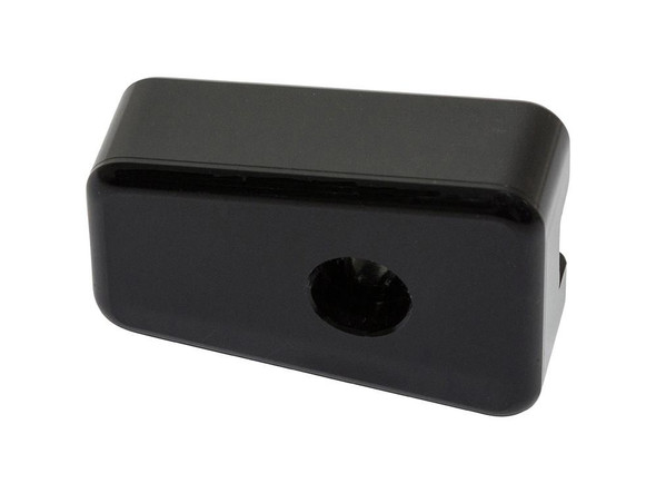 Britpart Black Aluminium Heater Control Knob for Defender (1986-2006) | DA8945, black aluminium heater control knob with mounting hole for vehicle temperature and fan control.