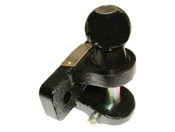 Britpart Combination Tow Ball Jaw And Pin Towing Hitch, black metal towing hitch with a ball and pin for vehicle towing. Britpart Combination Tow Ball Jaw And Pin Towing Hitch, black metal towing hitch with a ball and pin for vehicle towing.