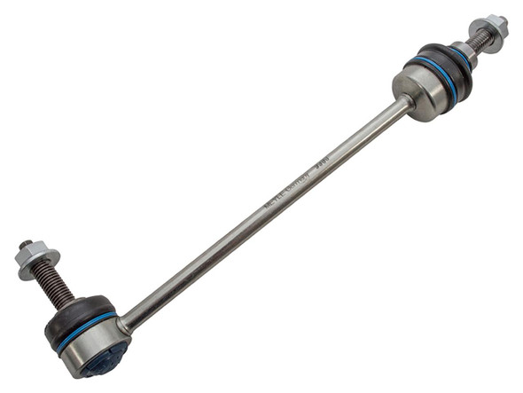 Meyle Front Anti Roll Bar Stabiliser Link Heavy-Duty Meyle for Discovery 3, a metallic automotive suspension component with rubber and plastic parts for vehicle stability.