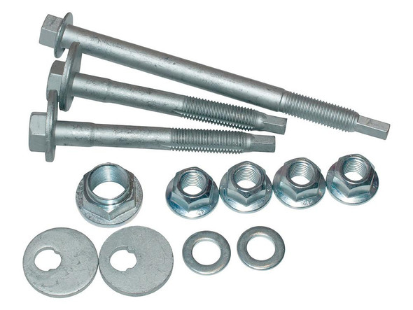 BRITPARTXS Front Right Hand Lower Arm with Bolt Kit for Range Rover Sport, image showing metal bolts, nuts, and washers for vehicle repair.
