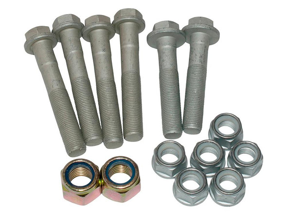 Britpart Front Suspension Bolt Kit 2002-2016 for Defender, includes bolts, nuts and washers for vehicle suspension repair. Britpart Front Suspension Bolt Kit 2002-2016 for Defender, includes bolts, nuts and washers for vehicle suspension repair.