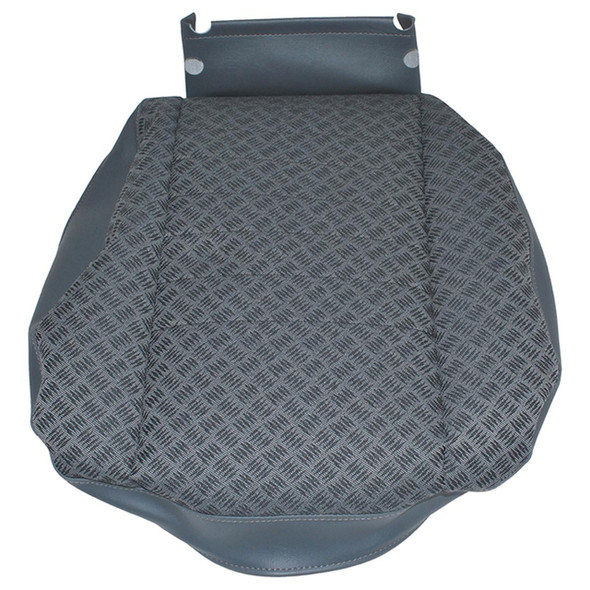 Britpart Front Outer Seat Base Cushion Cover - HCA106010LOY for Defender, front outer seat base cushion with textured fabric and gray leather sides.