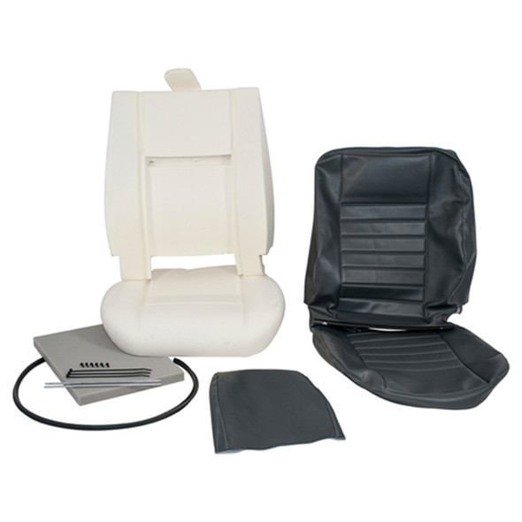 JGS4x4 | Defender Front Outer Seat Re-Trim Kit Grey Vinyl - DA5630E