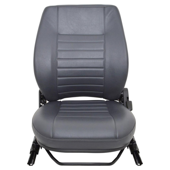 Britpart Seat Assembly - MXC3257LCS, grey replacement seat for off-road vehicle, with padded backrest and seat cushion, black metal frame base.