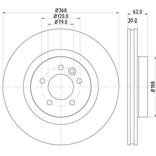 Land Rover Discovery 4 L319 3.0 TDV6 4.0 V8 Front Vented Brake Discs - Exact OEM Specification - LR025946G