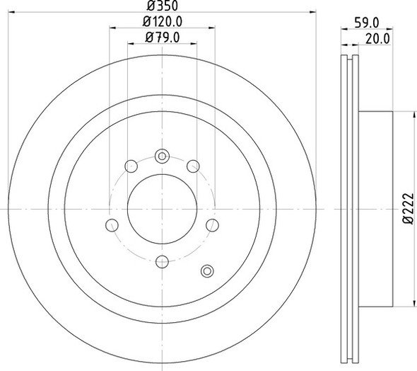 Land Rover Discovery 3 L319 4.4 V8 Rear Vented Brake Discs - Exact OEM Specification - SDB000646G