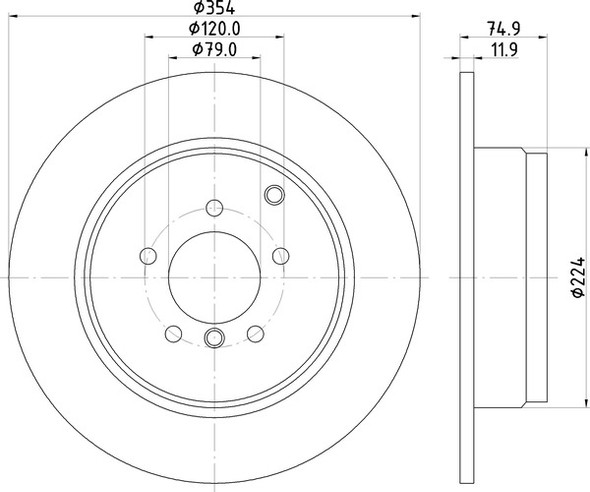 Land Rover Range Rover L322 Rear Solid Brake Discs - Exact OEM Specification - SDB000211G