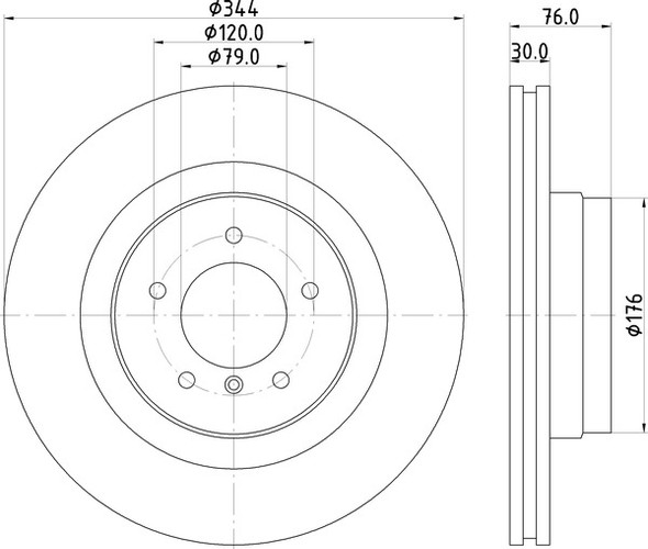 Land Rover Range Rover L322 Front Vented Brake Discs - Exact OEM Specification - SDB500182G