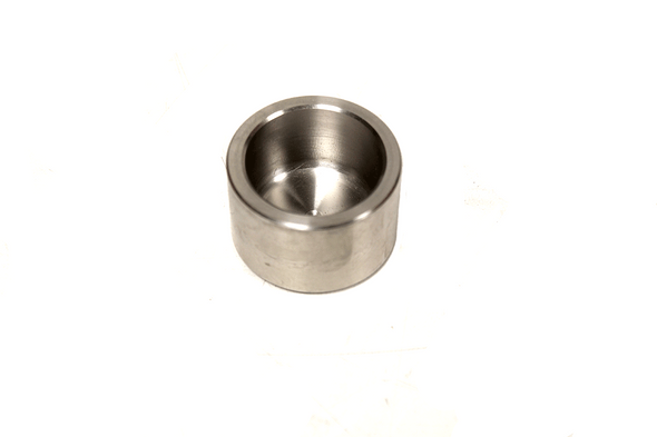 Direct Replacement Stainless Steel 46mm Front Brake Caliper Piston for Defender - STC201, close-up of a cylindrical metal brake caliper piston on a white background.