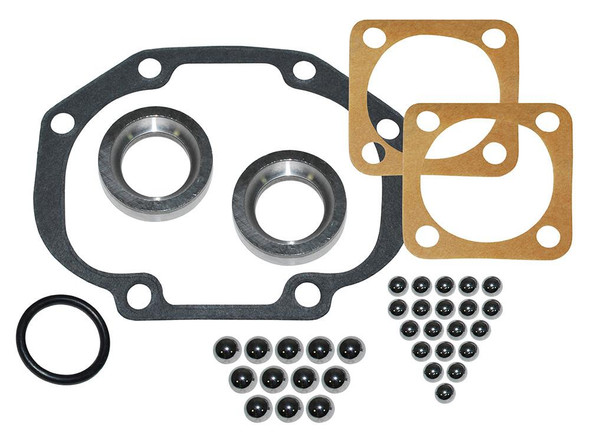 Britpart Steering Box Overhaul Repair Kit - DA1236 for Series, including gaskets, bearings, seals, and repair components.