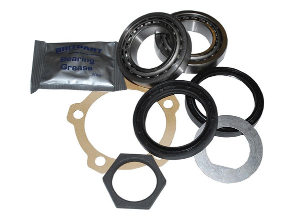 Britpart Wheel Bearing Kit for Discovery 1, car wheel bearing replacement parts with grease and mounting hardware.
