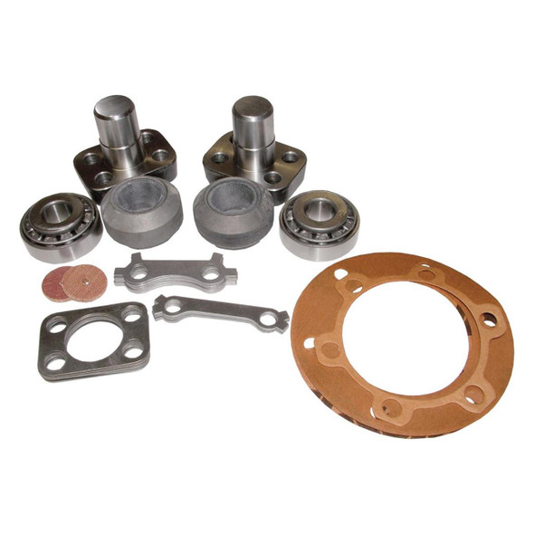 Britpart Front Swivel Pin Kit for Series 3, automotive parts including swivel pins, bearings, gaskets, and mounting hardware. Britpart Front Swivel Pin Kit for Series 3, automotive parts including swivel pins, bearings, gaskets, and mounting hardware.