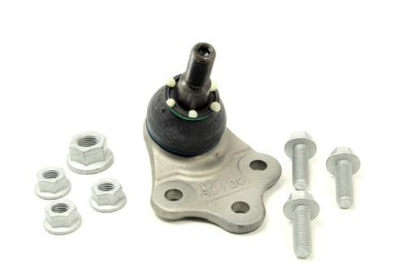 Direct Replacement 4x4 Front Lower Wishbone Ball Joint for Freelander 2 - LR007205-6BJ, automotive suspension component with mounting bolts and nuts for vehicle repair.