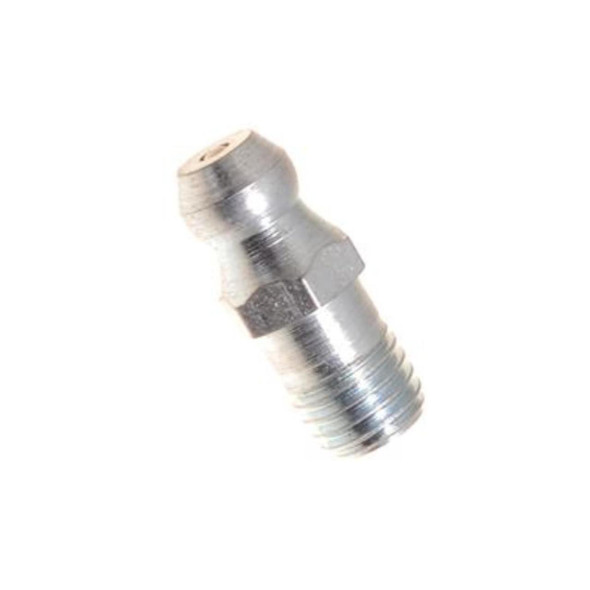 Direct Replacement Propshaft Grease Nipple for Defender/Discovery 1, silver metallic grease nipple with threaded end and hexagonal base for easy installation. Direct Replacement Propshaft Grease Nipple for Defender/Discovery 1, silver metallic grease nipple with threaded end and hexagonal base for easy installation.
