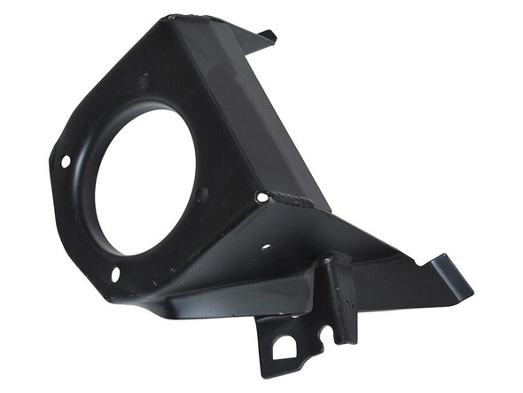 Direct Replacement  Weld On Front Upper Left Hand Spring Seat for Defender, vehicle spring seat component in black