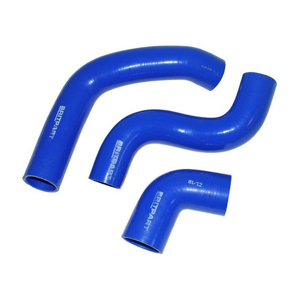 Britpart Silicone Turbo Intercooler Hose Kit 3 Piece for Freelander 1 Td4, blue flexible silicone hoses for turbo intercooler connection.