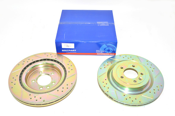 Range Rover L405 Rear Brake Discs Drilled and Grooved Performance Upgrade from JGS4x4