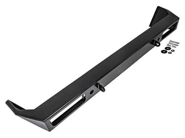 Britpart Heavy-Duty 4mm Steel Rear Bumper for Discovery 2, black, sturdy off-road vehicle bumper with mounting hardware.