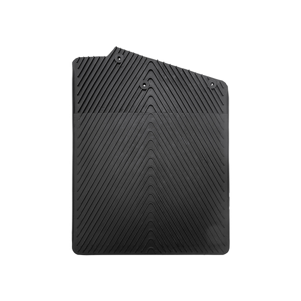 Britpart Rear Right-Hand Mudflap for Defender 90, black rubber mudguard for vehicle protection.