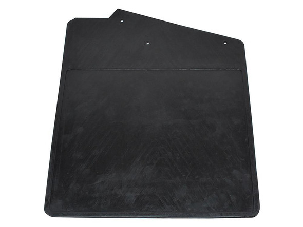 Britpart Rear Left-Hand Mudflap for Defender 90, black rubber mudguard for vehicle protection.