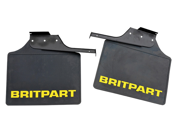 Defender 110/130 Rear Wide Mudflap Pair with Yellow Logo from JGS4x4
