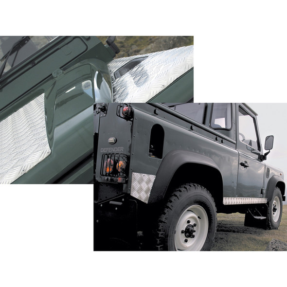 Defender 90 Chequer Plate Kit Natural Aluminium from JGS4x4