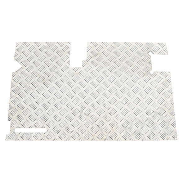 Defender Chequer Plate Rear Door Protector Natural Aluminium from JGS4x4