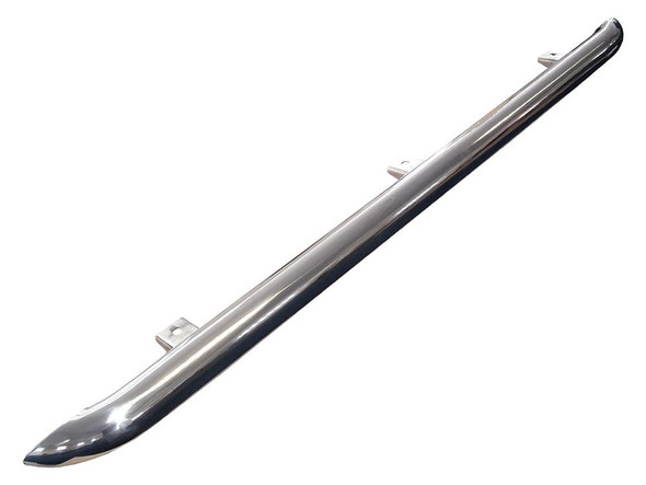 Britpart Stainless Steel Side Sill Protection Tubes for Discovery 4, shiny metallic side protection tubes for vehicle sides.