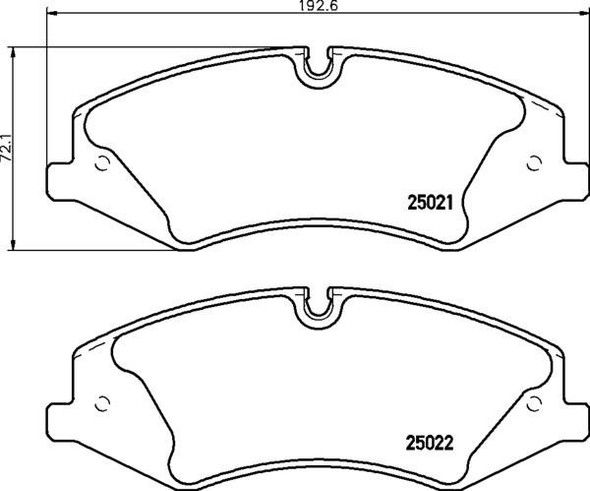 BRITPARTXS Discovery 4 3.0 TD/SDV6 Rear Brake Pads Britpart XS, image of technical drawing of rear brake pads with dimensions. BRITPARTXS Discovery 4 3.0 TD/SDV6 Rear Brake Pads Britpart XS, image of technical drawing of rear brake pads with dimensions.