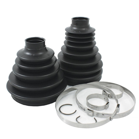Britpart Range Rover Sport Rear Driveshaft CV Boot Kit, black rubber cv boots with metal clamps and retaining rings for vehicle repair.