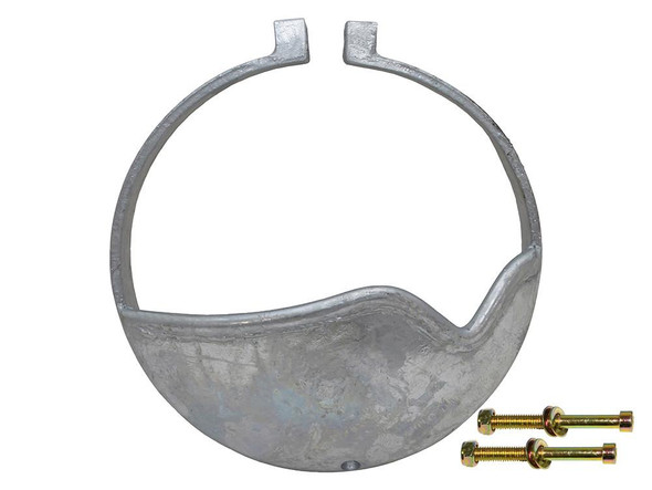 Britpart Discovery 1 Heavy Duty Diff Guard Galvanised, heavy-duty galvanized differential guard for Discovery 1 vehicles with mounting bolts.