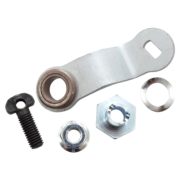 Direct Replacement Automatic Gearbox Cable Linkage Repair Lever Bush Kit for Discovery 4, vehicle gearbox repair components including metal lever, bushings, washers, and bolts.