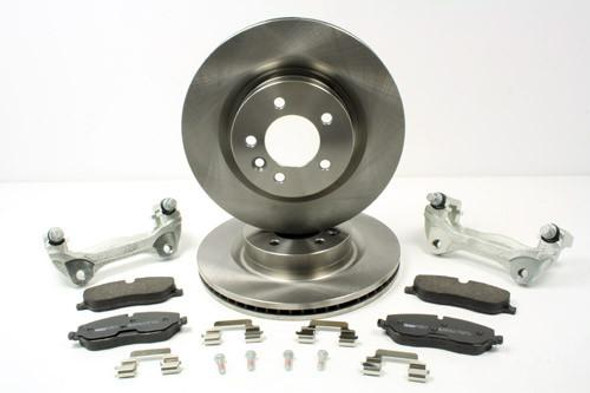 Terrafirma Range Rover Sport 2.7TDV6 Front Big Brake Disc Upgrade Kit, including large brake disc, calipers, brake pads, mounting hardware, and brackets.
