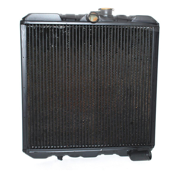 Direct Replacement Radiator Series 2A, 3 Petrol Engine Copper Core - 577609, black radiator with copper core and multiple cooling fins. Direct Replacement Radiator Series 2A, 3 Petrol Engine Copper Core - 577609, black radiator with copper core and multiple cooling fins.
