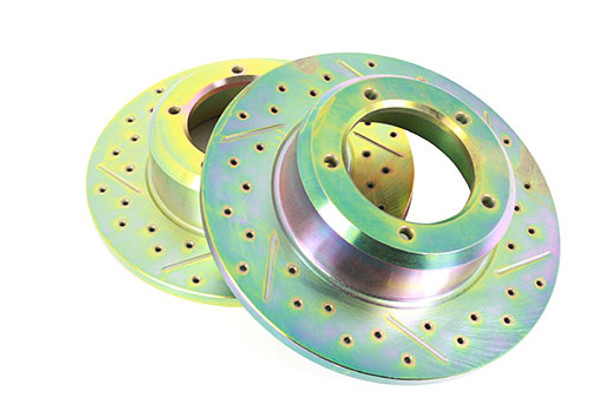 Defender/Discovery 1 Front Brake Disc Cross Drilled & Grooved from JGS4x4