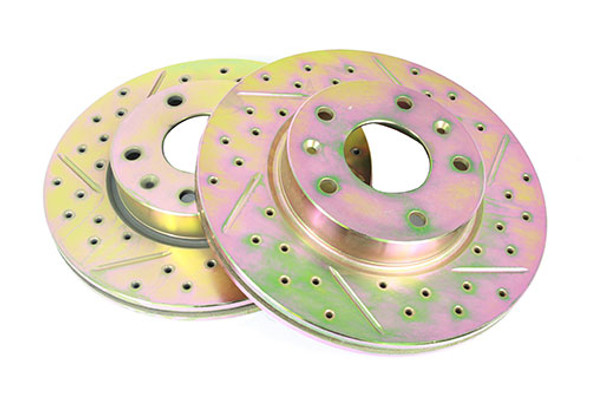 Freelander 1 Front Brake Disc Cross Drilled & Grooved - Vented from JGS4x4