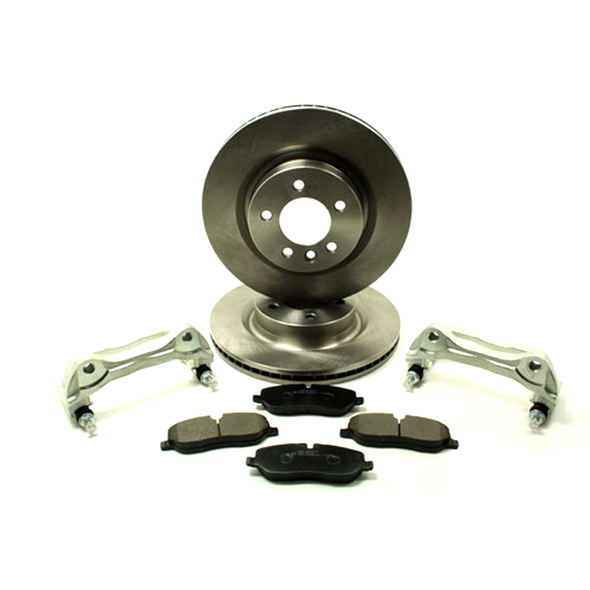 Terrafirma Discovery 3/4 Range Rover Sport Big Brake Upgrade Kit with Uni-brake Pads & Allmakes Brake Discs, showing large brake disc, brake calipers, and pad components.