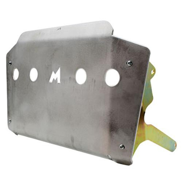 Terrafirma Alloy Steering Guard for Use with Winch Bumper Terrafirma for Discovery 2, silver metal steering guard with mounting holes.