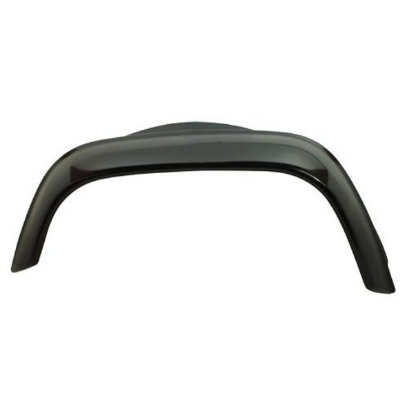 Terrafirma Front Left Hand Gloss Wheel Arch/Eyebrow for Defender, close-up view of the black vehicle wheel arch and eyebrow accessory.
