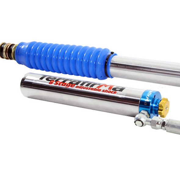 Terrafirma Defender/Discovery 1 8-Stage Adjustable Remote Reservoir Front Plus 2" Shock from JGS4x4