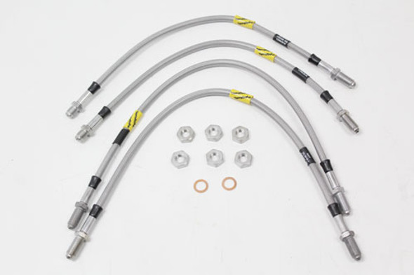 Terrafirma TF641GD 3-Line 2" Extended Stainless Steel Brake Hose Kit for Defender 90/110/130 Non-ABS Models (1999-2004) from JGS4x4