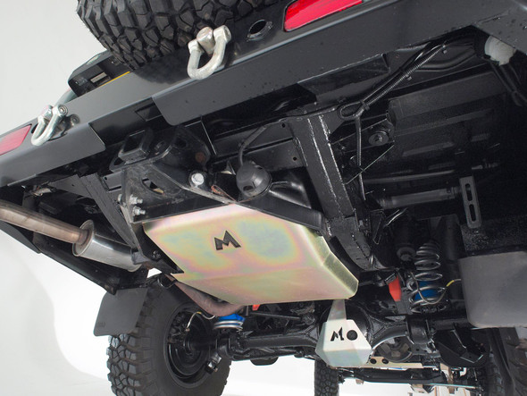 Terrafirma TF875 Receiver Hitch for Discovery 2, black matte finish receiver hitch and mounting brackets for off-road vehicle towing.
