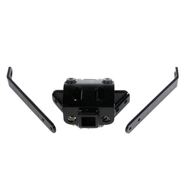 Terrafirma TF875 Receiver Hitch for Discovery 2, black matte finish receiver hitch and mounting brackets for off-road vehicle towing.