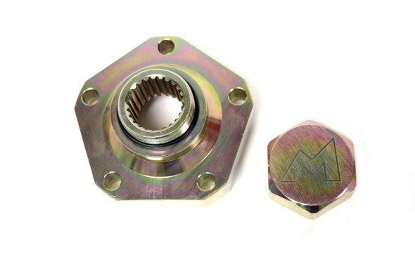 Terrafirma Defender Heavy-Duty Drive Flange (FRC5806), automotive drive flange with a metallic external surface and a central gear-like interior for vehicle drivetrain.